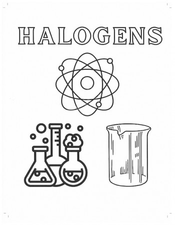 Halogen Chemistry Elements Coloring Pages Digital Download - Etsy