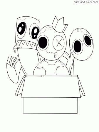 Rainbow Friends coloring pages | Print ...