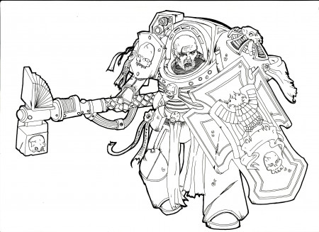 Pen illustrations Space Marines by ...