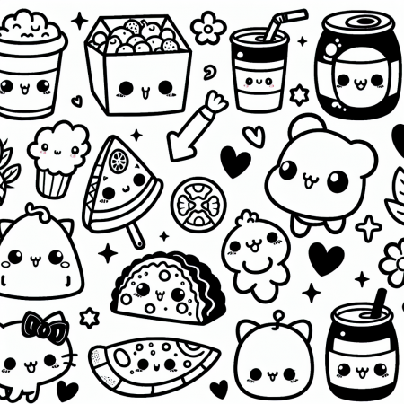 Kawaii Coloring Pages – Custom Paint By ...