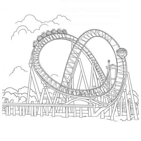 Coloring Page For An Amusement Park ...