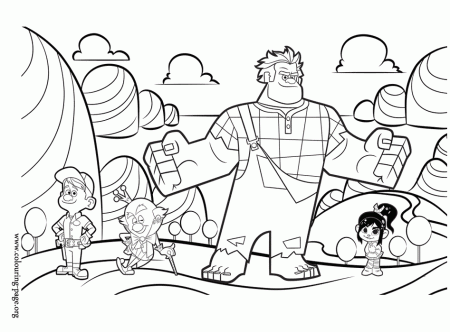 Have fun with this amazing coloring page from Wreck-it Ralph. In this  awesome picture are the c… | Cool coloring pages, Coloring pages, Coloring  pages inspirational