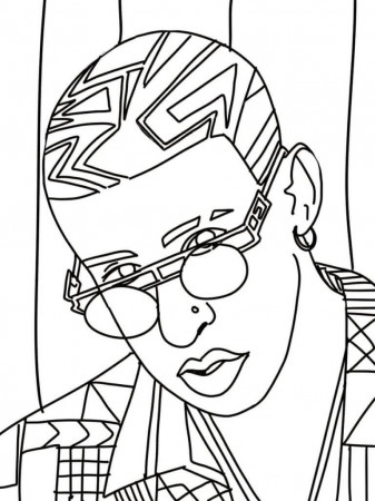 Bad Bunny Coloring Pages - Free Printable Coloring Pages for Kids