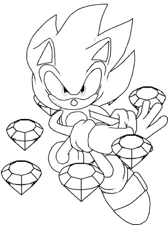 Super Sonic The Hedgehog Coloring Pages Free **2023** - The Daily Coloring
