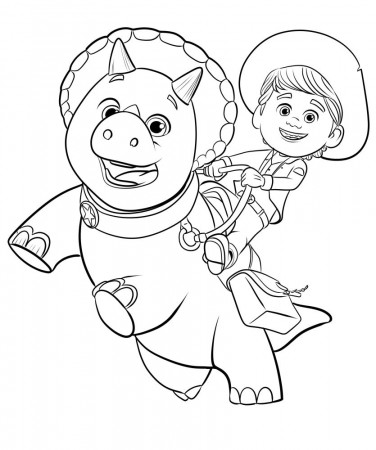 Miguel, Tango from Dino Ranch coloring page