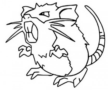 Coloring Pages Pokemon - Raticate - Drawings Pokemon