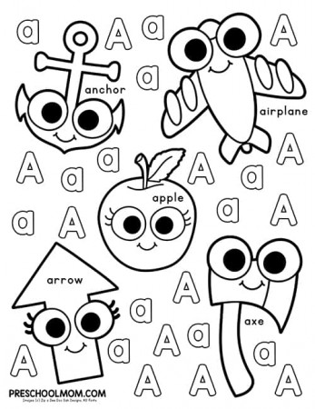Alphabet Coloring Pages - Preschool Mom