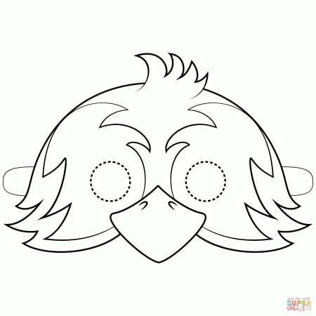 Bird Mask coloring page | Free Printable Coloring Pages
