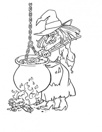 30 Free Witch Coloring Pages Printable