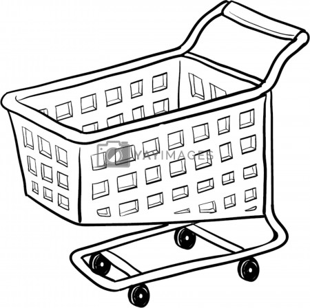 Shopping cart sketch by lhfgraphics Vectors & Illustrations with Unlimited  Downloads - Yayimages