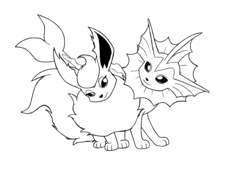 Eevee Evolutions - Coloring Pages for Kids and for Adults