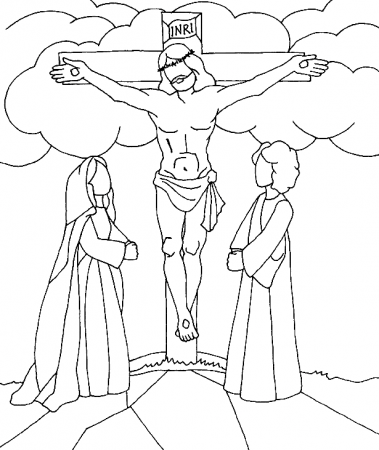 Crucifixion Jesus Christ Coloring Pages - Good Friday Coloring Pages - Coloring  Pages For Kids And Adults