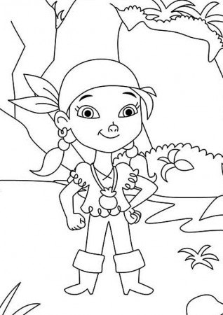 pirate girl coloring page - Clip Art Library