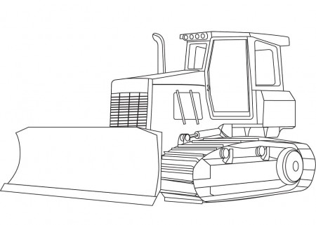 Free Bulldozer Coloring Page - Free Printable Coloring Pages for Kids