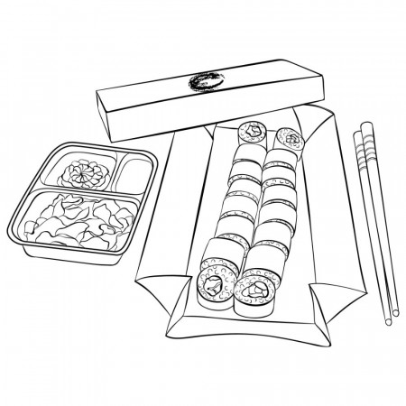 Free SUSHI Coloring Pages for Download (Printable PDF) - VerbNow
