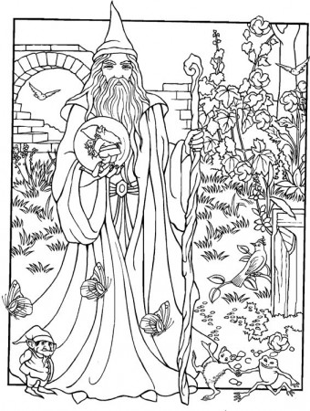 Wizard coloring page | Coloring pages, Coloring book art, Cool coloring  pages