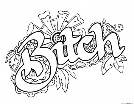 pages coloring ~ Swear Word Coloring Pages Printable Book Bitch ...