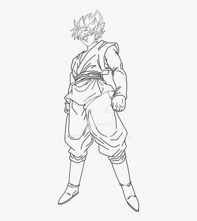 Goku Black Super Saiyan Rose Drawing - Goku Black Coloring Pages ...