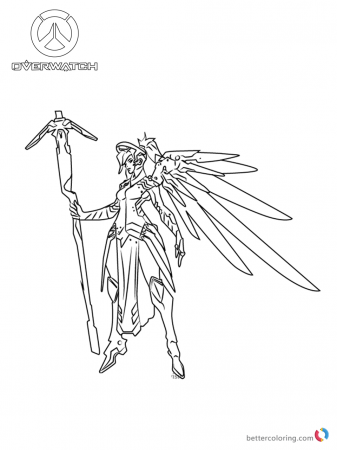 Overwatch Coloring Pages Mercy