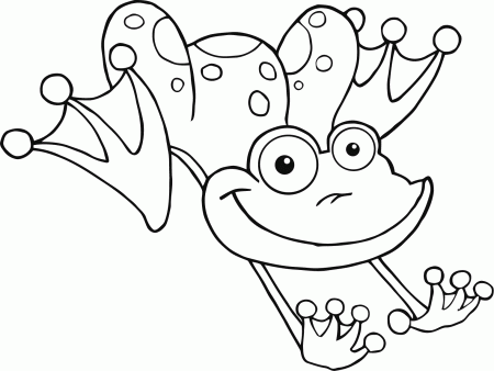 Frog Coloring Pages For Kids Printable | Animal Coloring pages of ...