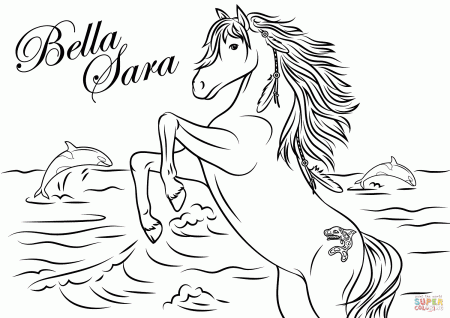 Bella Sara Native Lights coloring page | Free Printable Coloring Pages