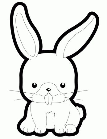 Cute Baby Bunny Coloring Pages Printable for Pinterest