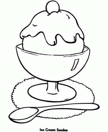 Easy Shapes Coloring Pages | Free Printable Ice Cream Sundae Easy ...