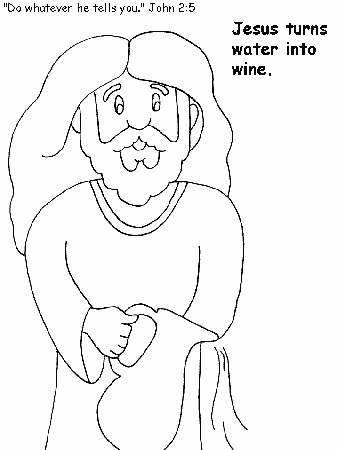 Marriage at Cana Coloring Pages