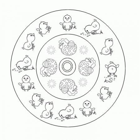 Coloring page Easter's mandalas 4