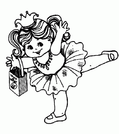 Ballerina Coloring Pages For Kids - Free Printable Coloring Pages 