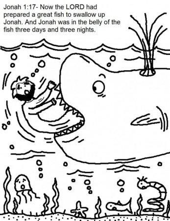 Coloring Pages Of Jonah And The Whale Printable Coloring Sheet 
