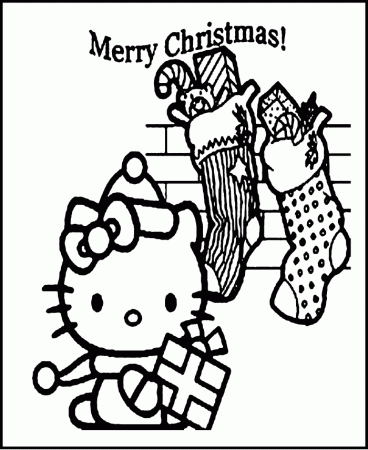 Hello Kitty Merry Christmas Coloring Pages - Christmas Coloring 