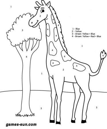 giraffe coloring by numbers - games the sun | games site flash 