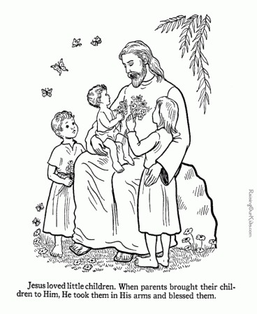 Jesus Loves The Children Coloring Pages 442 | Free Printable 