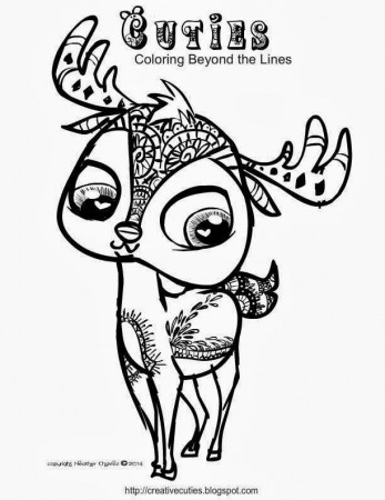 Creative Cuties: Stag coloring page