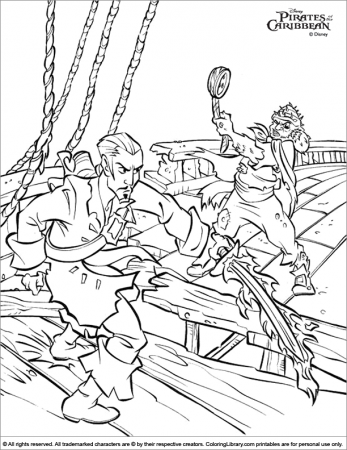 Pirates of the Caribbean coloring picture