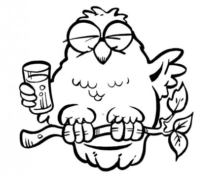 Animal Coloring Owl Coloring Page, Small Scale Owlcoloring : owl 