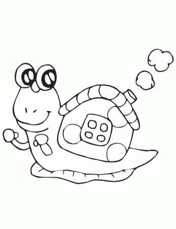 Cartoon Snail Coloring Page | Free Printable Coloring Pages