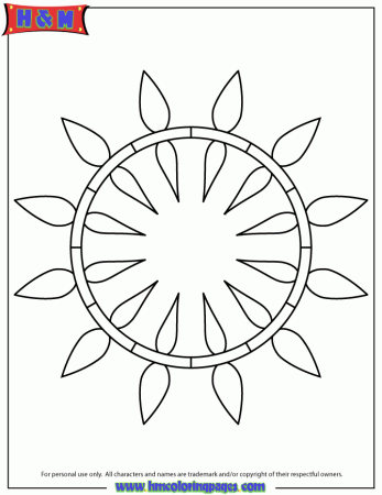 Simple Art Pattern Mandala Coloring Page | Free Printable Coloring 