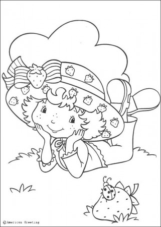 strawberry shortcake coloring page -