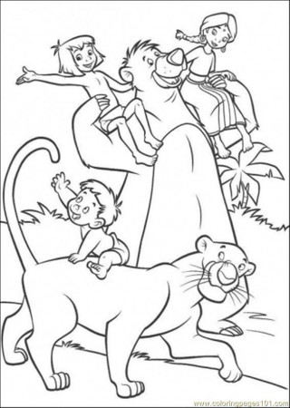 cartoons the jungle book printable coloring page
