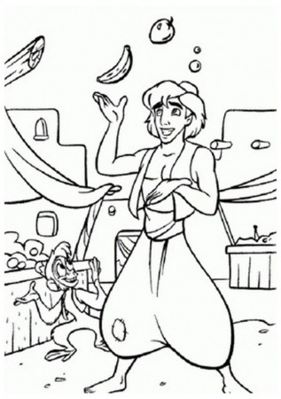 Print Disney Aladdin Coloring Pages - deColoring