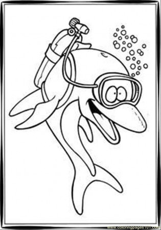 Coloring Pages Dolphin Coloring Pages 2 (Mammals > Dolphin) - free 