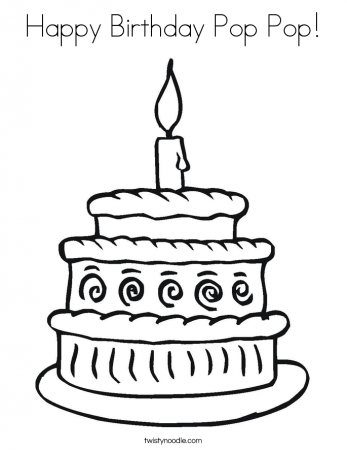Description From Pin Coloring Pages Happy Birthday Cake Page Cake 