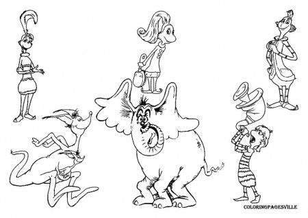 Dr. Seuss Printable Coloring Pages - Coloring For KidsColoring For 