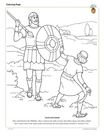 David and Goliath coloring | MOPS crafts