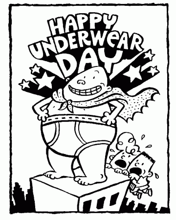 Captain Underpants Printable Coloring Page