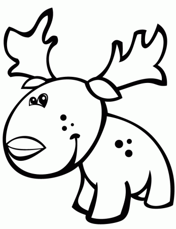 Cartoon Reindeer Coloring Page | Free Printable Coloring Pages