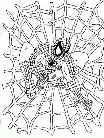 Spiderman Coloring Pages Free X