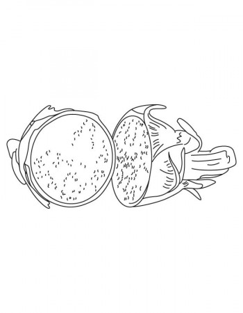 Dragon fruit coloring page | Download Free Dragon fruit coloring 